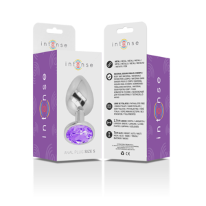 Intense — Jewelled Butt Plug, 7 cm, Violet — Anal — view 4