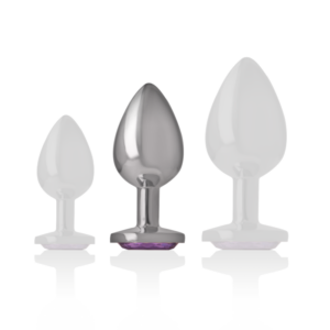 Intense — Jewelled Butt Plug, 8 cm, Violet — Anal — view 2