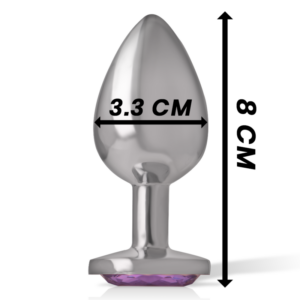 Intense — Jewelled Butt Plug, 8 cm, Violet — Anal — view 3