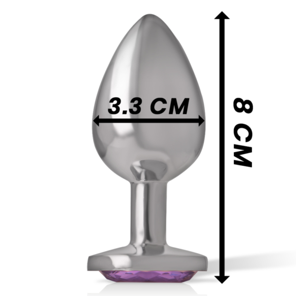 Intense — Jewelled Butt Plug, 8 cm, Violet — Anal — view 3
