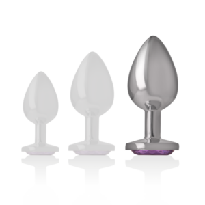 Intense — Jewelled Butt Plug, 9 cm, Violet — Anal — view 2
