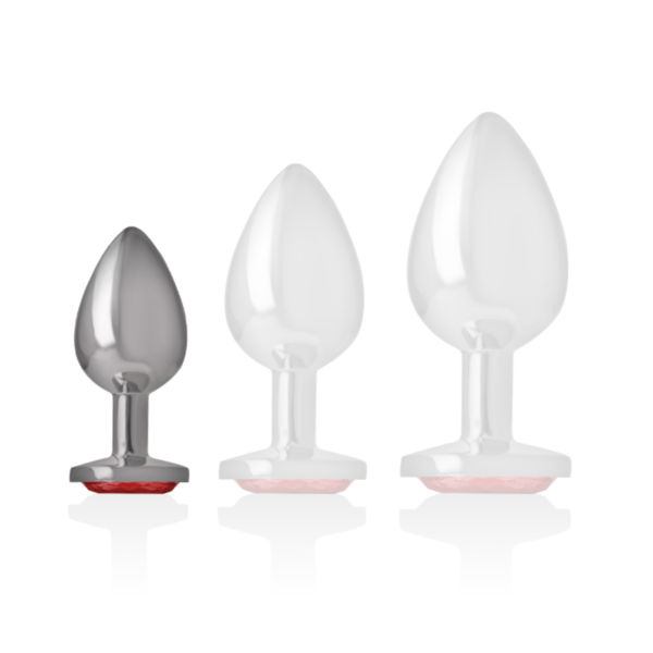 Intense — Jewelled Butt Plug, 7 cm, Red — Anal — view 2