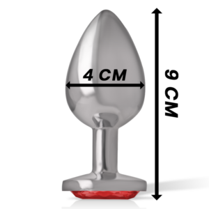 Intense — Jewelled Butt Plug, 9 cm, Red — Anal — view 3