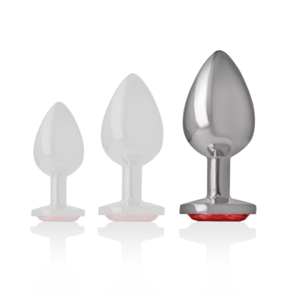 Intense — Jewelled Butt Plug, 9 cm, Red — Anal — view 6