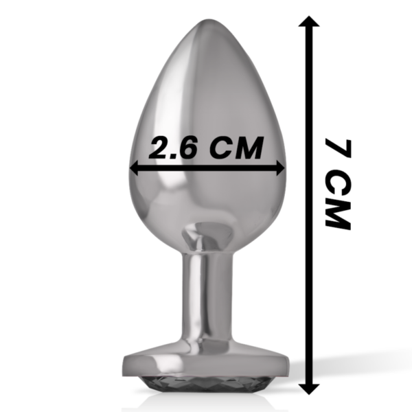 Intense — Jewelled Butt Plug, 7 cm, Black — Anal — view 5