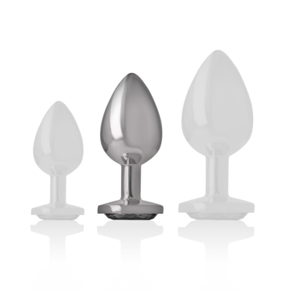 Intense — Jewelled Butt Plug, 8 cm, Black — Anal — view 2