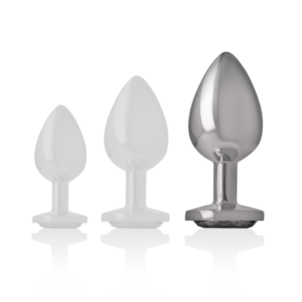 Intense — Jewelled Butt Plug, 9 cm, Black — Anal — view 2