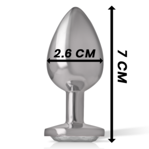 Intense — Jewelled Butt Plug, 7 cm, Silver — Anal — view 4