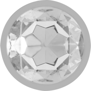 Intense — Jewelled Butt Plug, 8 cm, Silver — Anal — view 4