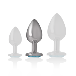 Intense — Jewelled Butt Plug, 8 cm, Blue — Anal — view 3