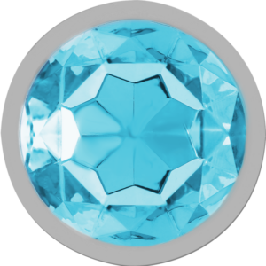 Intense — Jewelled Butt Plug, 9 cm, Blue — Anal — view 2