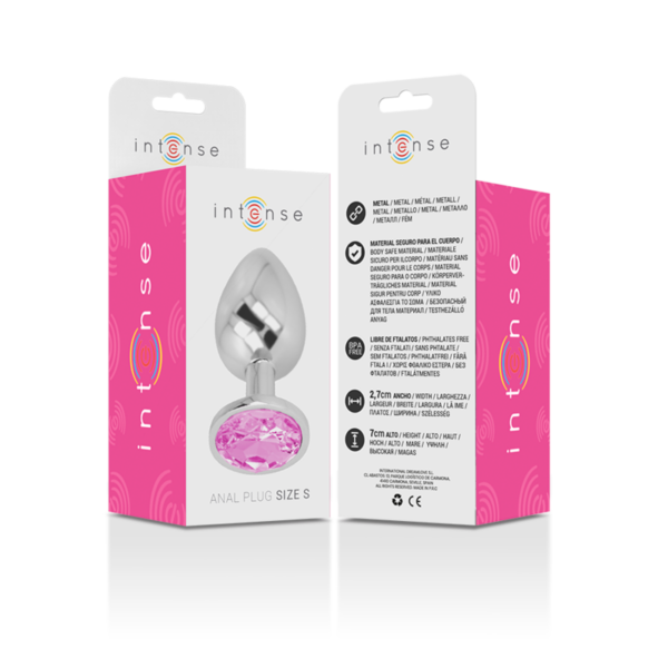 Intense — Jewelled Butt Plug, 7 cm, Pink — Anal — view 4