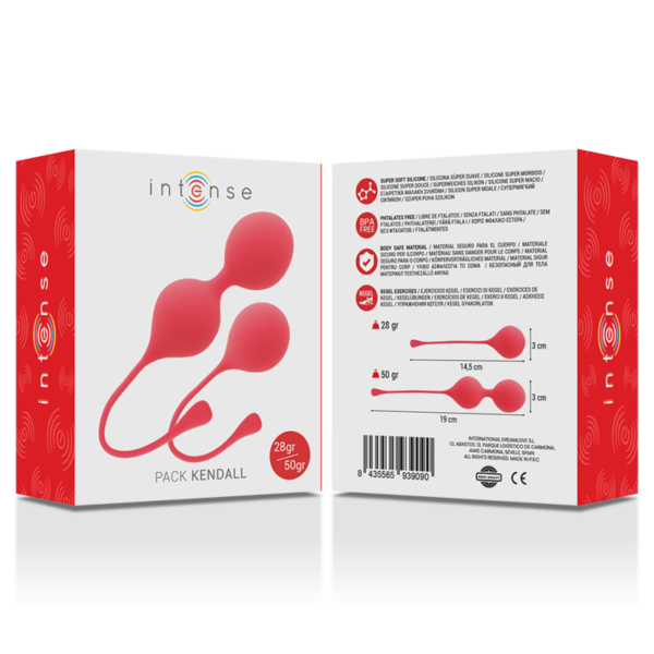 Intense Kendall Pack — Kegel Balls, Silicone, Red — Ben Wa Balls — view 2