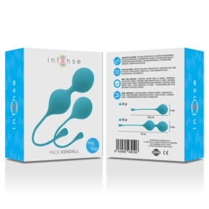 Intense Kendall Pack — Kegel Balls, Silicone, Blue — Ben Wa Balls — view 3