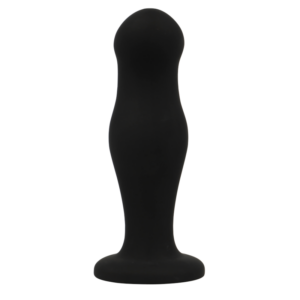 Black & Silver Sean — Butt Plug, Silicone, Black — Anal — view 2