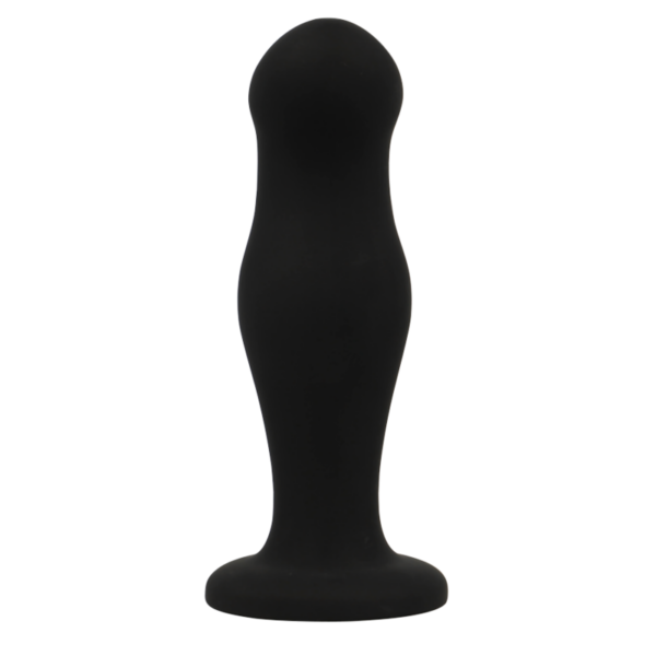 Black & Silver Sean — Butt Plug, Silicone, Black — Anal — view 2