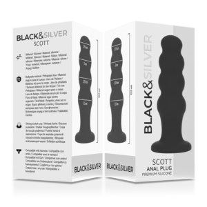Black & Silver Scott — Butt Plug, 12.5 cm, Black — Anal — view 4