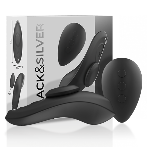 Black & Silver Preston — Panty Vibrator, Remote Control — Clitoral Stimulators — view 3