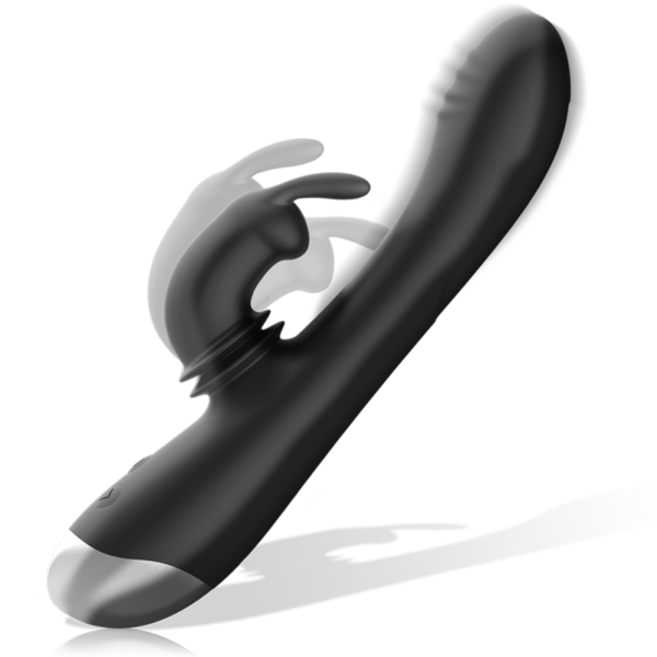 Black & Silver Adam — Rabbit Vibrator, Rechargeable — G-Spot Vibrators — view 6