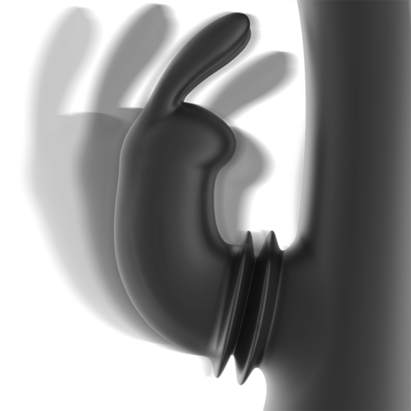 Black & Silver Adam — Rabbit Vibrator, Rechargeable — G-Spot Vibrators — view 3