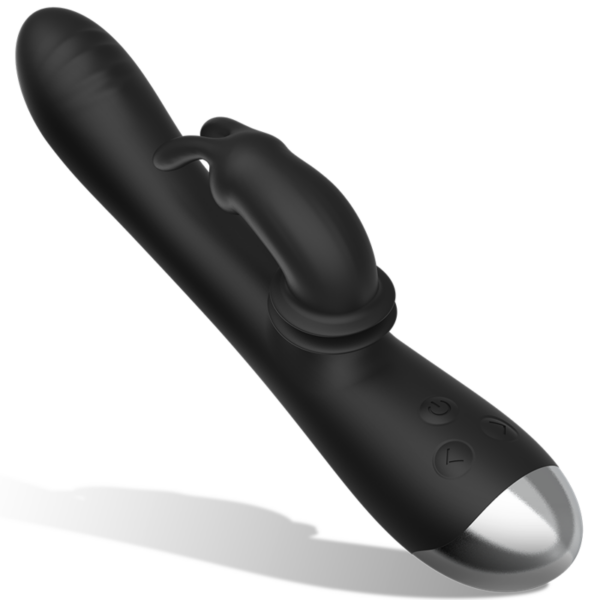 Black & Silver Adam — Rabbit Vibrator, Rechargeable — G-Spot Vibrators — view 7