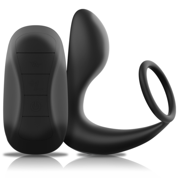 Black & Silver — Prostate Vibrator, Remote Control — Anal