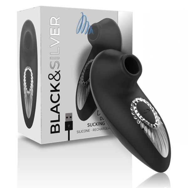 Black & Silver Drake — Air Pulse Stimulator, Silicone — Clitoral Stimulators — view 6