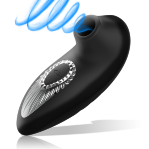 Black & Silver Drake — Air Pulse Stimulator, Silicone — Clitoral Stimulators