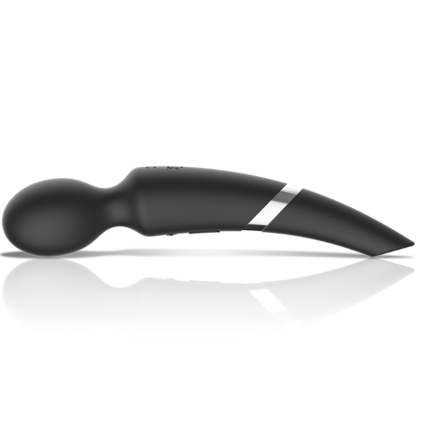 Black & Silver Beck — Wand Massager, Rechargeable — Air Pulse Vibrators — view 2