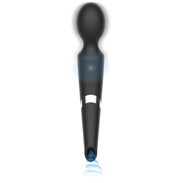 Black & Silver Beck — Wand Massager, Rechargeable — Air Pulse Vibrators — view 7