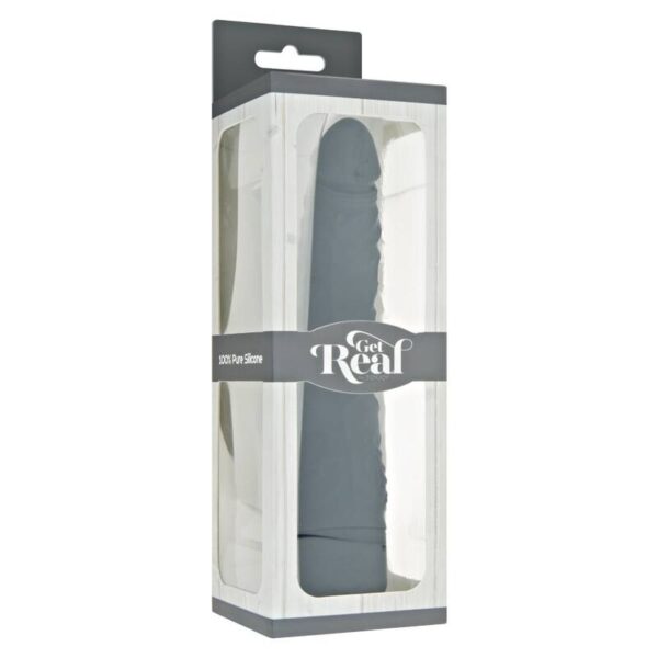 Get Real Classic Slim — Realistic Vibrator, Silicone, Black — Classic Vibrators — view 3