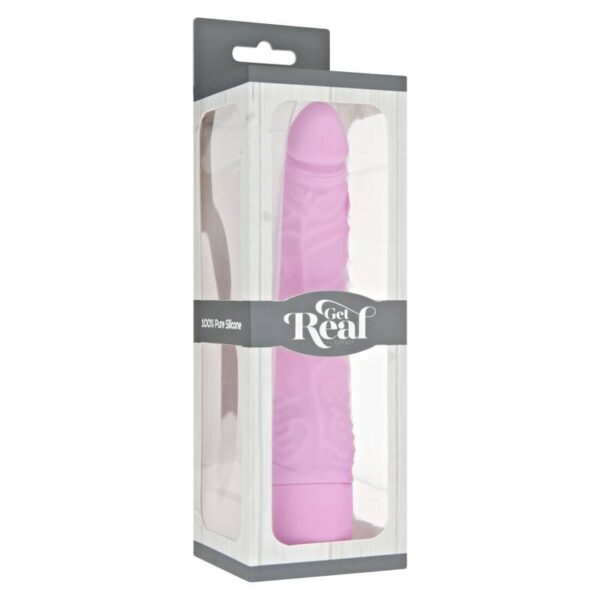 Get Real Classic Slim — Realistic Vibrator, Silicone, Pink — Classic Vibrators — view 2