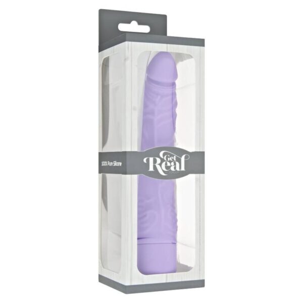 Get Real Classic Slim — Realistic Vibrator, Silicone, Purple — Classic Vibrators — view 3