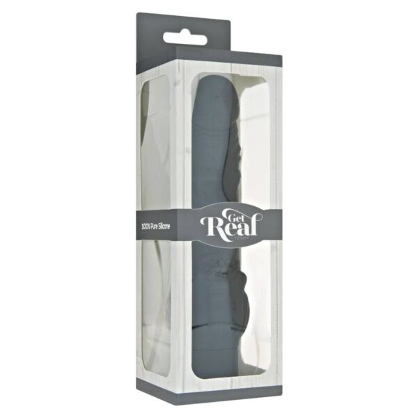 Get Real Classic Stim — Realistic Vibrator, Silicone, Black — Rabbit Vibrators — view 3