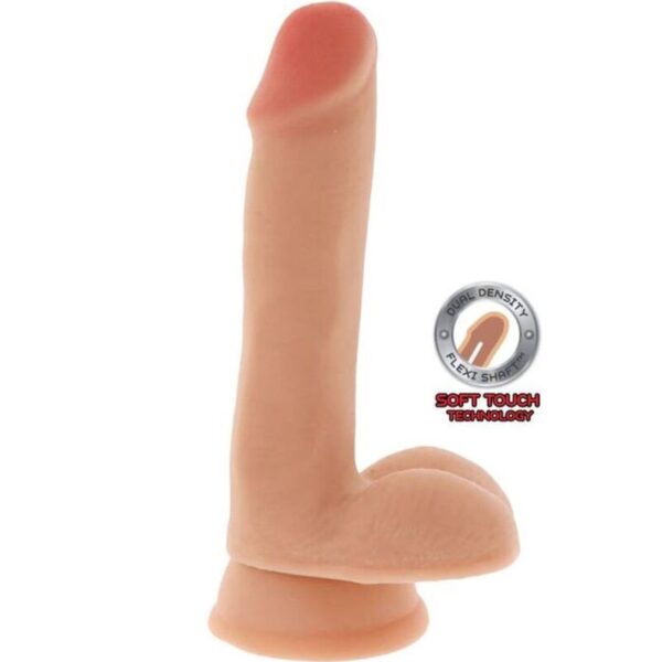 Get Real — Dual Density Dildo, Suction Cup, 17 cm, Skin — Dildos