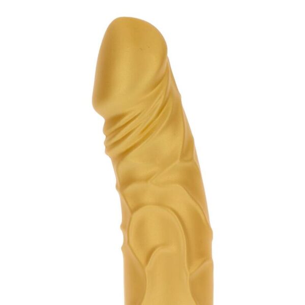 Get Real Dicker Original — Realistic Vibrator, Silicone, Gold — Classic Vibrators — view 3