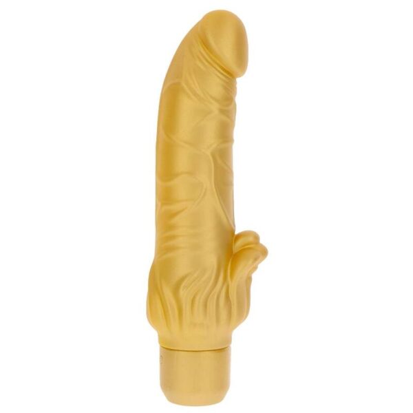Get Real Dicker Stim — Realistic Vibrator, Silicone, Gold — Rabbit Vibrators — view 8