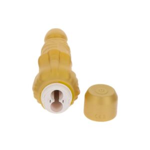 Get Real Dicker Stim — Realistic Vibrator, Silicone, Gold — Rabbit Vibrators — view 4
