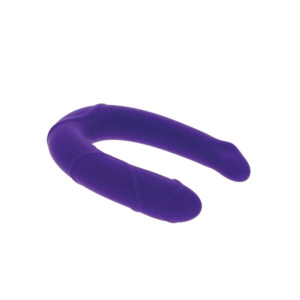 Get Real Vogue Mini — Double-Ended Dildo, Silicone, Purple — Anal — view 2