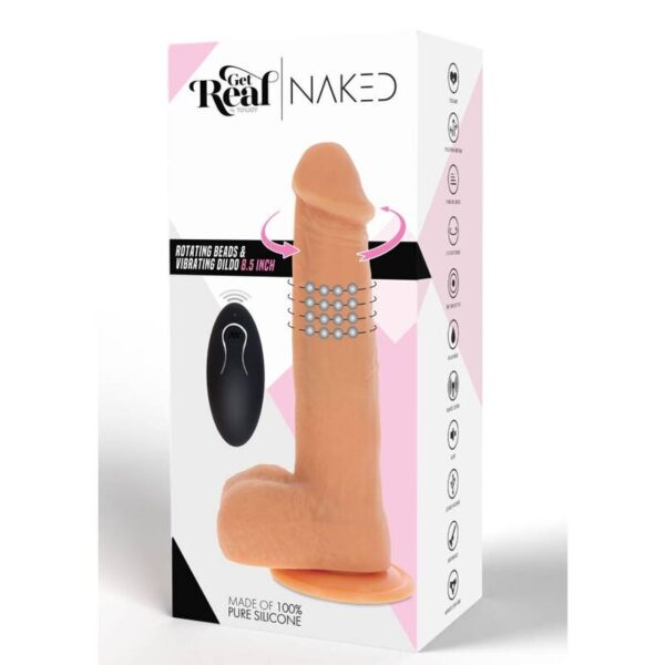 Get Real Rotating Beads — Vibrating Dildo, Suction Cup, Skin — Realistic Vibrators — view 5