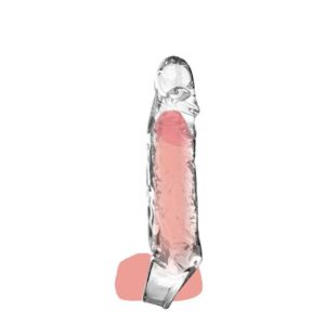 Get Real Medium — Penis Extension Sleeve, Transparent — Penis Accessories — view 3