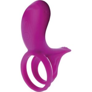 Xocoon Couples Stimulator — Vibrating Cock Ring, Fuchsia — Cock Rings