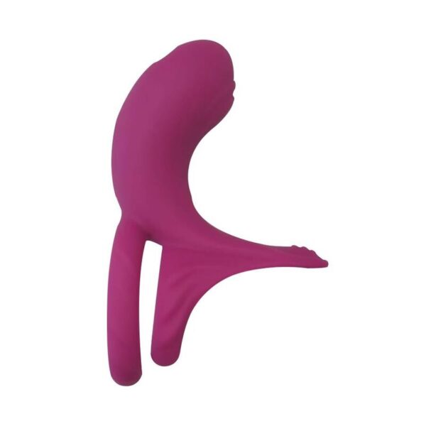 Xocoon Couples Stimulator — Vibrating Cock Ring, Fuchsia — Cock Rings — view 5