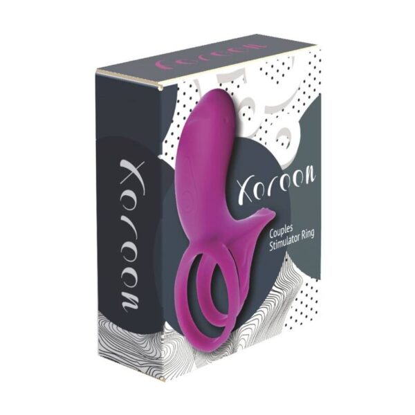 Xocoon Couples Stimulator — Vibrating Cock Ring, Fuchsia — Cock Rings — view 3