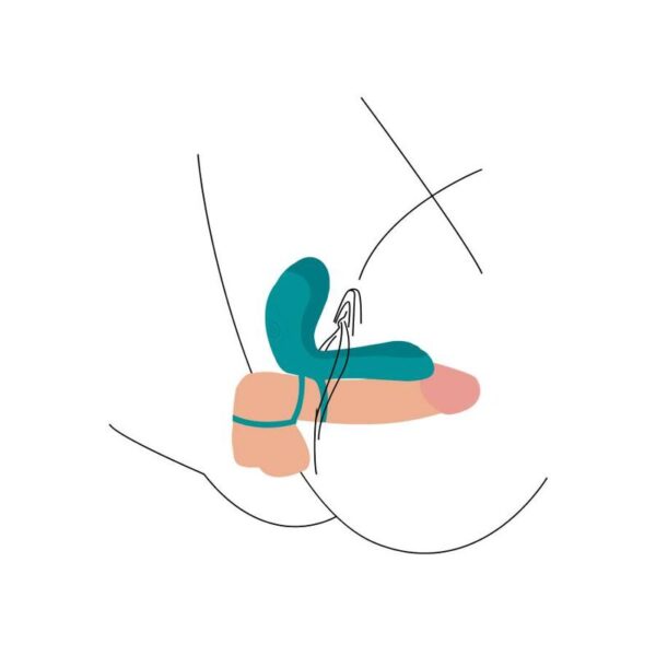 Xocoon Couples Vibrator — Vibrating Cock Ring, Green — Cock Rings — view 7