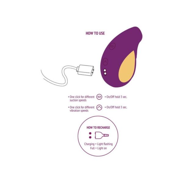 Xocoon Divine Love — Clitoral Stimulator, Purple — Air Pulse Vibrators — view 5