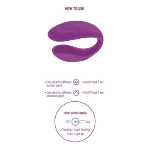 Xocoon Bound Love — Couples Vibrator, Remote Control, Purple — Clitoral Stimulators — view 2