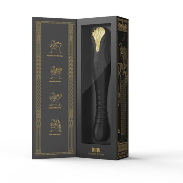 Zalo King — Thrusting Vibrator, App-Controlled, Black — App-Controlled Sex Toys — view 10