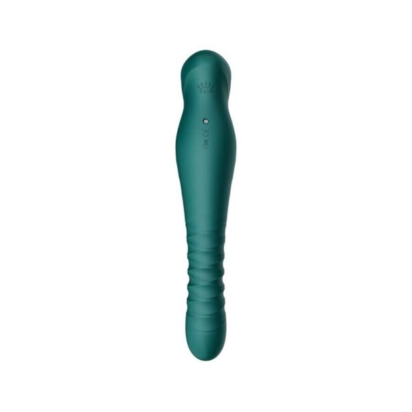 Zalo King — Thrusting Vibrator, App-Controlled, Green — App-Controlled Sex Toys — view 6