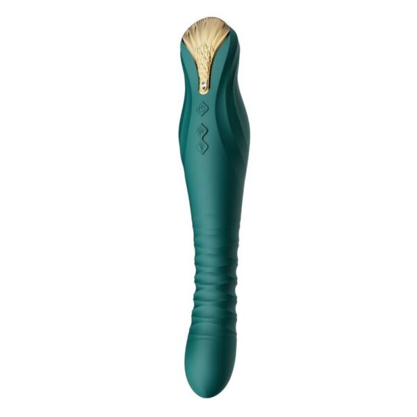 Zalo King — Thrusting Vibrator, App-Controlled, Green — App-Controlled Sex Toys — view 4